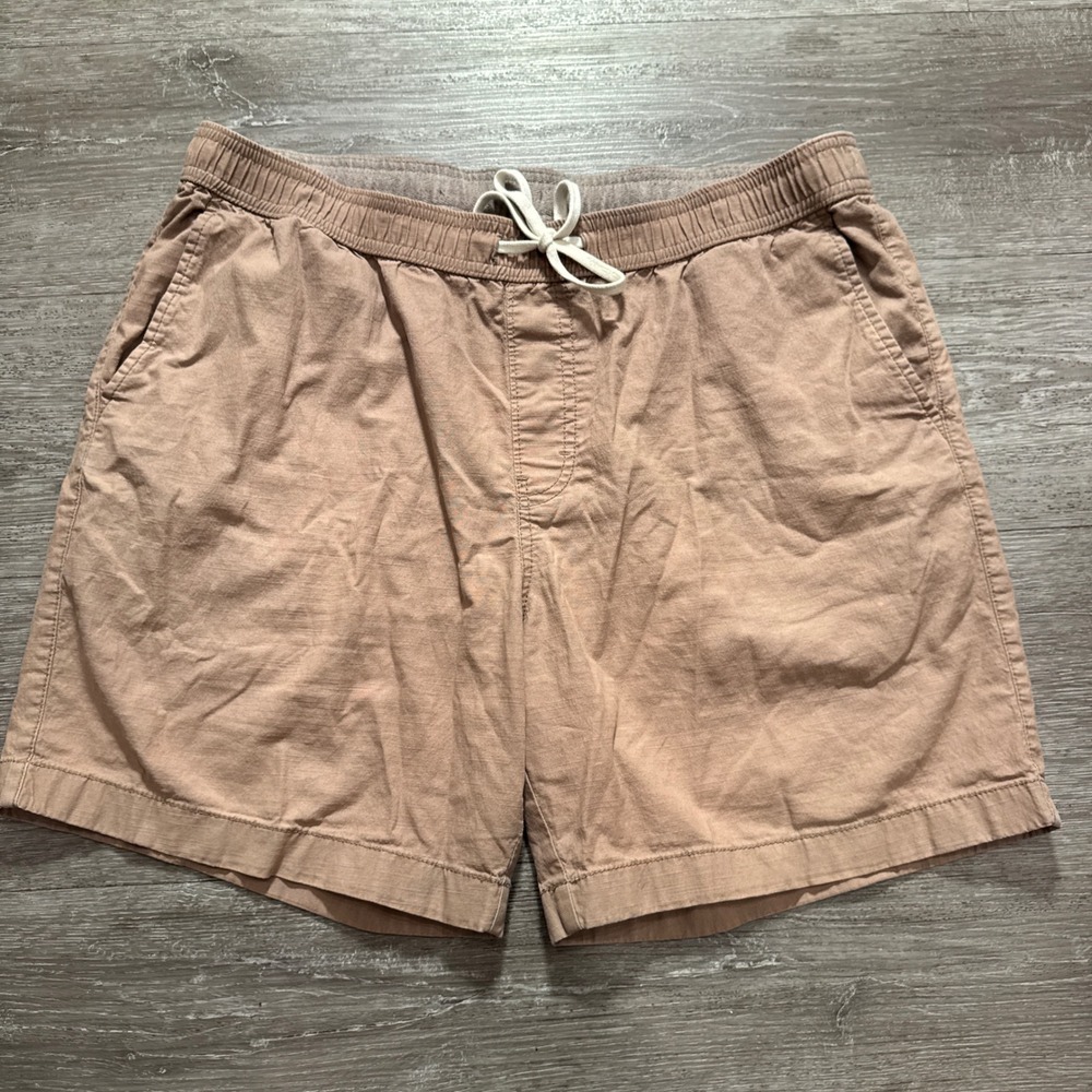 1901 Shorts Men Large Beige Cotton Stretch Drawstring Summer Casual Preppy Beach